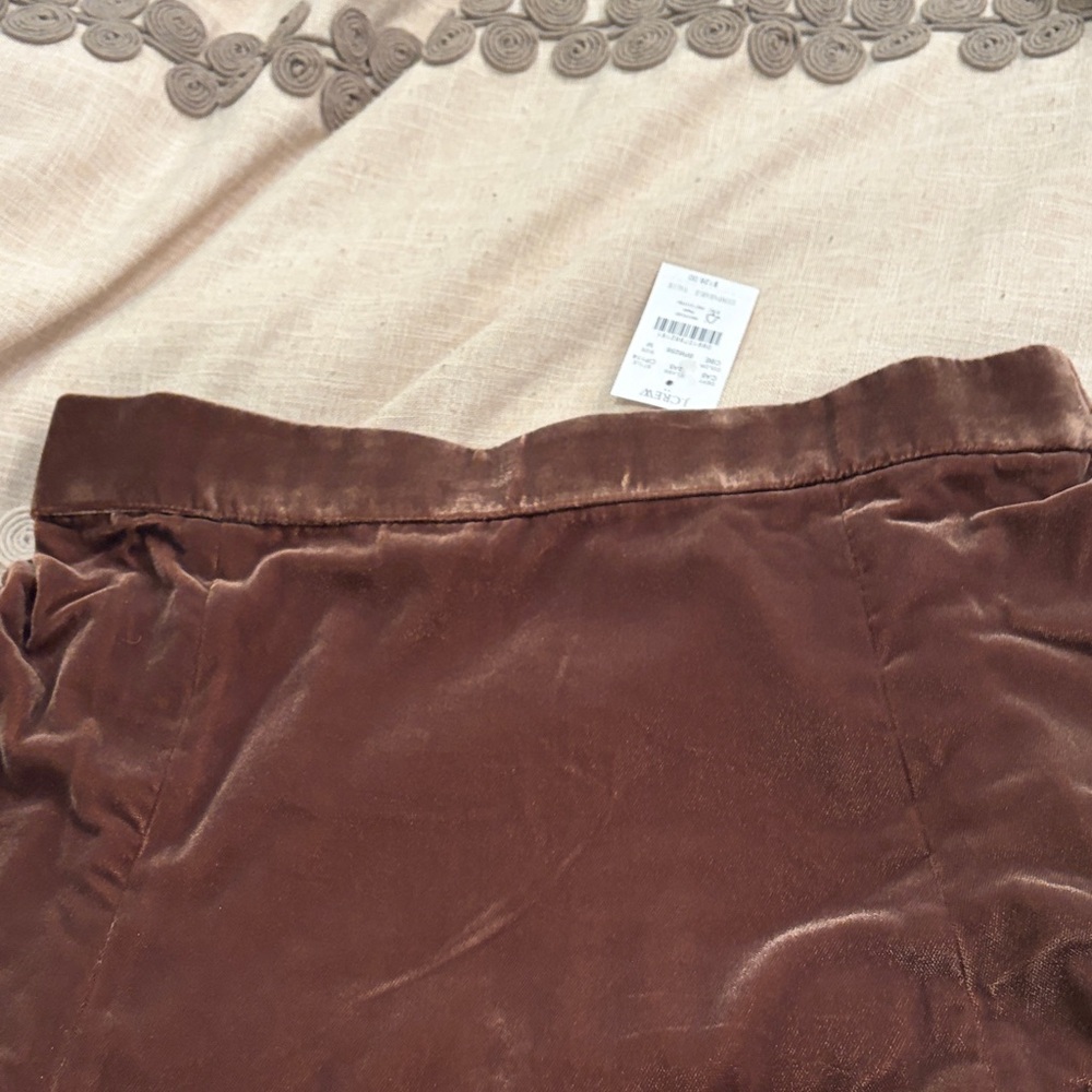 J. Crew Cubeb Berry Velvet Pull-On Midi Skirt/NWT/M - Picture 8 of 14